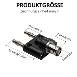 CLDIY 1 PC BNC Male to Dual Banana Male Jack Binding Terminals & 1 PC BNC Female to Dual Banana Male Jack Binding Terminals Coax Female Splitter Connector
