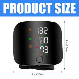 Afenau Wrist Blood Pressure Monitors, Blood Pressure Monitors Wrist with 99x2 Reading Memory and LED Touch Screen, Automatic Voice, Adjustable Wearable Blood Pressure Monitor wrist for Home Office Use