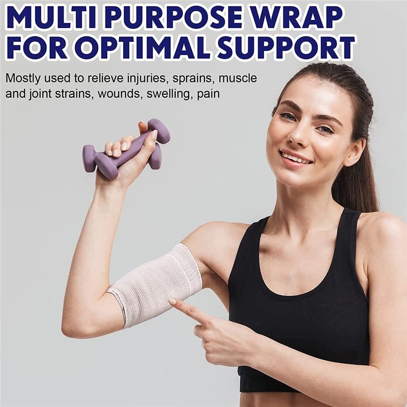 Elastic Bandage Wrap with Self-Closure, 3 Pcs(1x2”, 1x3", 1x4") Compression