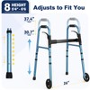 HolyHeal Walkers for Seniors, Folding Walker with Wheels and 2