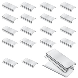 ​​Universal Aluminum Window Screen Pull Tabs Replacement, 20-Pack Durable UV-Resistant Breakage-Proof Flat Groove (C-Shaped) Clip Tabs - Better Than Plastic