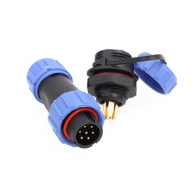ZBLZGP SP13 7 Pin Male Waterproof Aviation Round Power Connector Cable Male Female with Thread Solder Wire Cable 5A 18AWG