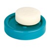 WENKO Polaris Petrol Ceramic Soap Dish Ideal for Hand Soap,