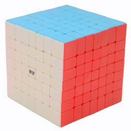 Bukefuno QY 7x7 Qixing Speed Cube Puzzle Magic Stickerless(2021 Version) QY QiXing 7x7x7 Color Magic Cube Toy 70MM