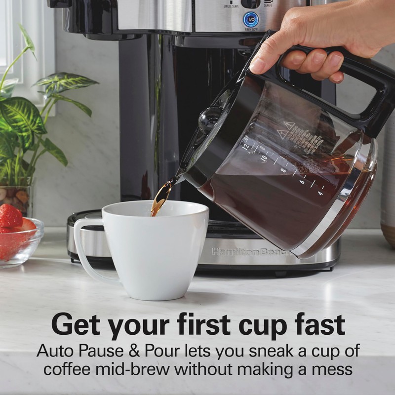 Hamilton Beach 2-Way Programmable Coffee Maker, 12 Cup Glass Carafe