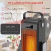 Cwypel Portable Infrared Space Heater with Fireplace Flame, Fast Heating,