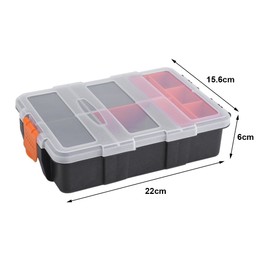 Components Storage Box,Plastic -Duty Tool Storage Box Two-Layer Components Storage Case Organizer Small Parts Tool Box