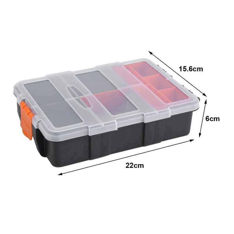 Components Storage Box,Plastic -Duty Tool Storage Box Two-Layer Components Storage