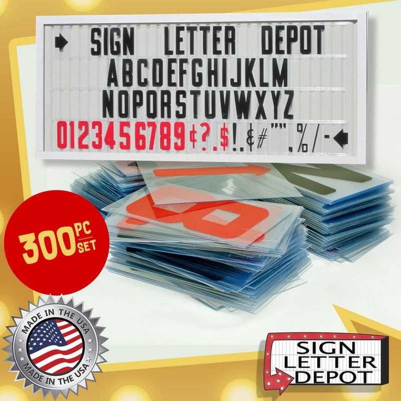 Marquee Letters for Portable Road Signs - 8 Inch Black