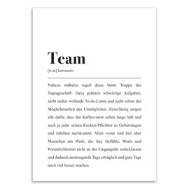 Team Definition: DIN A4 Poster für Kollegen