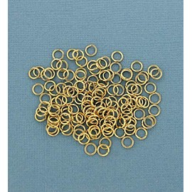 15 Stainless Steel Jump Rings Unsoldered Gold Tone 5mm - SS03 Charms Pendants DIY for Necklace Bracelet Jewelry Making