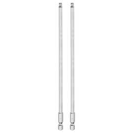 sourcing map 2pcs Ball End Hex Screwdriver Bit Set 4mm (H4.0) Size 1/4" Hex Shank 200mm (8") Long Magnetic Ball Head Bits S2 Steel Metric Screw Driver Bit