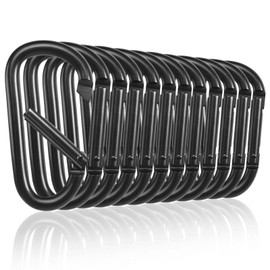 Carabiner Hooks Large Pack of 12 Carabiner Hooks Aluminium 75 mm Carabiner Aluminium Durable Carabiner for Fishing Hiking Travel