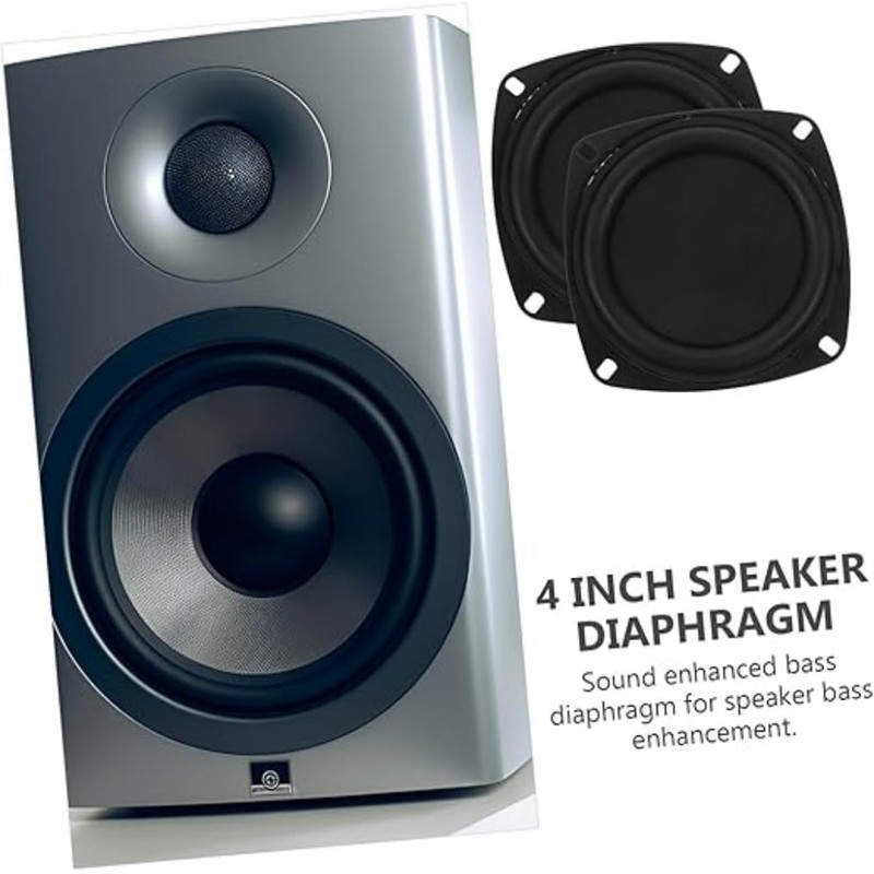 4-inch Bass Speaker Passive Radiator Film, Subwoofer Diaphragm Plate, 2-Pack,
