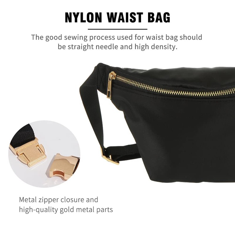 Kaymey Adjustable Waist Pack Bag Water Resistant (Black)