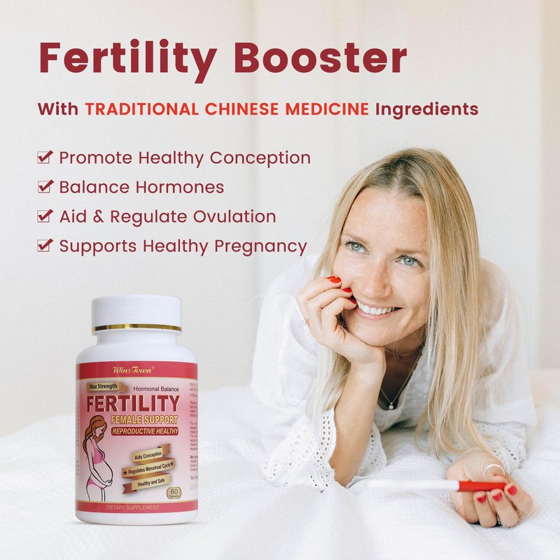 Wins Town Fertility Tablets for Women, Female Prenatal Vitamin Supplements,