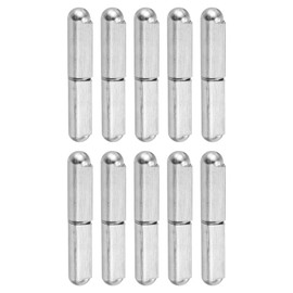 uxcell Weld Barrel Hinges,10 Pack 3" Long 5/8" Diameter - 304 Stainless Steel Weldable Detachable Round Body Weld Hinges for Metal Gate Swing Door Trailer Ramp, Dia 5/16" Pin