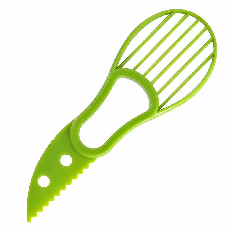3-in-1 Avocado Slicer for Kitchen Prep – Plastic Cutter, Pitter