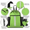 BeeGreen Royal Blue Drawstring Backpack Bag with Shoe Compartment X-Large