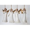 Gisela Graham 4 ceramic Christmas Angels Decorations 11.5cm - Set