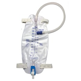 lifevv 3 Pack Easy-Tap Leg Bag Urinary Drainage Bag, 32 Oz with 18” Tubing, Anti-Reflux Valve, Cloth Straps Easy Flip Drain