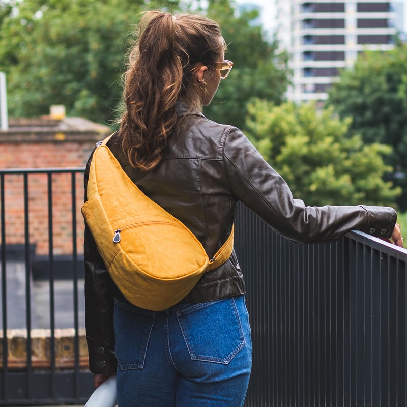 AmeriBag 17" Nylon Healthy Back Bag Ergonomic Crossbody Sling for