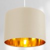 Contemporary and Chic Soft Cream Cotton 10" Table or Pendant