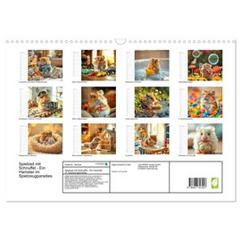 Spielzeit mit Schnuffel - Ein Hamster im Spielzeugparadies (Wandkalender 2026 DIN A3 quer), CALVENDO Monatskalender
