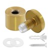 Bonsicoky 4 Sets Golden Stainless Steel Standoff Screws, Wall Mounting