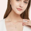Ever Faith 925 Sterling Silver September Birthstone Cross Necklace for