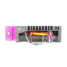 JACKALL Metal Jig, Big Backer Jig, 2.1 inches (54 mm), 0.7 oz (20 g), Akakin/Magma Wave Holo