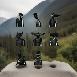 FUTURA LABORATORIES 2000 3XVERSE 3 INCH COLLECTIBLE FIGURE 1 ONE BLIND BOX BLACK