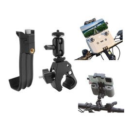 wtohoby Bicycle Handlebar Mount for DJI RC-N3/N2/N1 Control Flip/NEO/AIR 3S/3/2S/AIR2/Mini 4 3 Pro/Mini 2/2SE/4K/Mavic 3 No Display Remote Clamp Adapter Bracket for Cycling Motorcycle