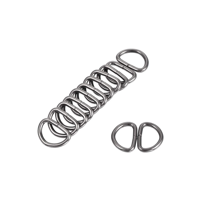sourcing map Metal D Ring 0.39"(10mm) D-Rings Buckle for Hardware