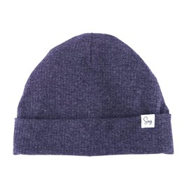 Gorro de jersey para recién nacidos, niños y niñas, con forro de satén sedoso, gorros para niños pequeños, 105 Rib-navy, 6-36 Meses