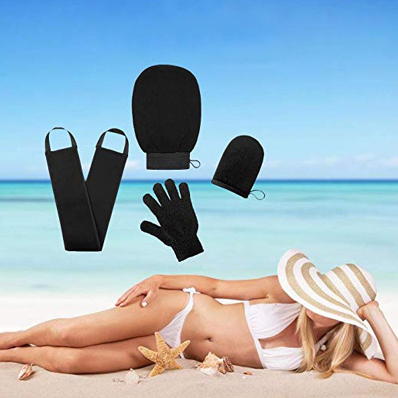 4Pcs/Set Tanning Gloves Body Self Tan Applicator Reusable Self Tanning
