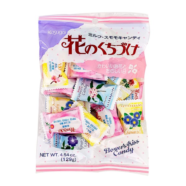 Kasugai Japanese Candy, Hana No Kuchizuke Flower Kiss, 5.1-Ounce Bags (Pack of 12)
