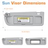 Hurotoms Left Driver Side Sun Visor Without Light for 2006
