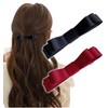 Herbeluemily Ribbon Satin Barrette 2-Piece Set Simple Adult Formal Fashionable