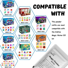 Kiditos Magic Water Elf Powder Refill,Aqua Fairy Water Gel Kit Powder Refill,5 Packs