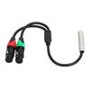 0.3M 24AWG Pure Copper Double Shield 6.35 Female to Dual