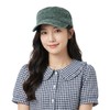 RUNQIU Plain Work Cap with Military Design, Fashionable Hat for