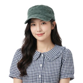 RUNQIU Plain Work Cap with Military Design, Fashionable Hat for Men and Women, Men's Accessories, Fashion Accessories, Hat (Army Green)