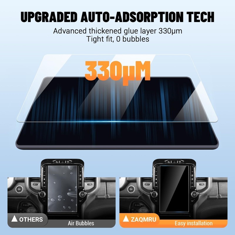12-Inch Glass Screen Protector Fit for 2019-2026 Dodge Ram Accessories