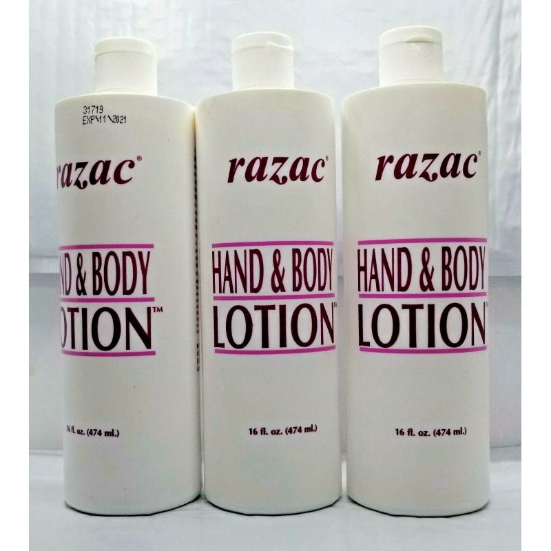 Razac PACK OF 3-RAZAC Hand & Body Lotion -16oz EACH