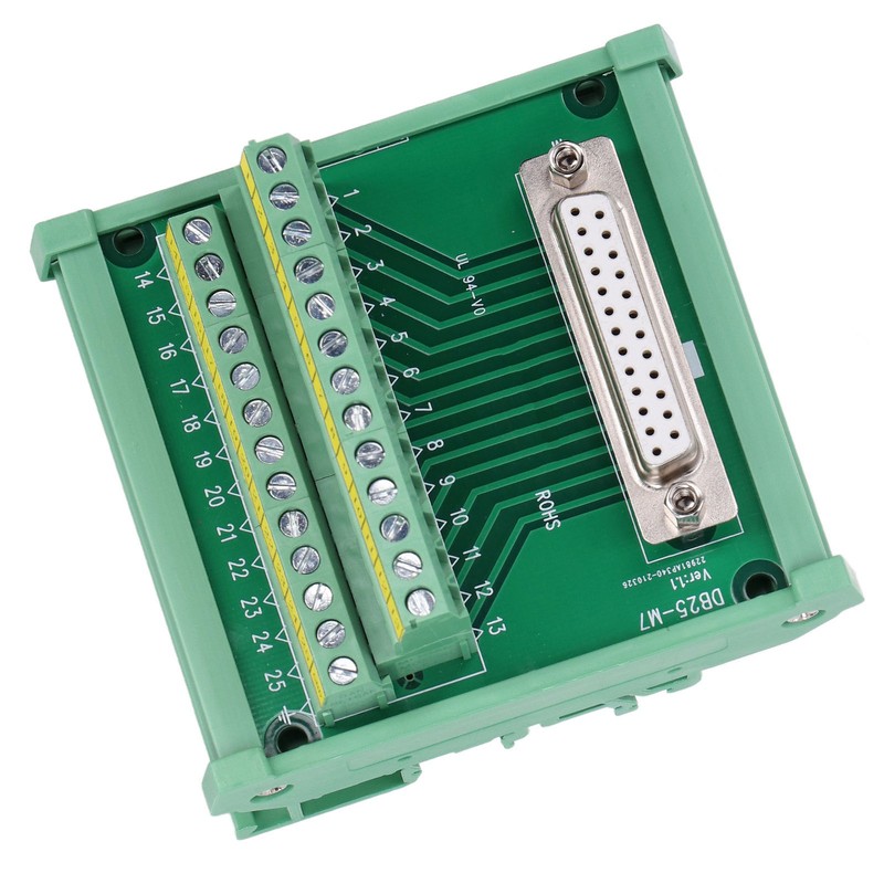 DB25 to Terminal Connector Adapter Plate PCB Board Straight Female