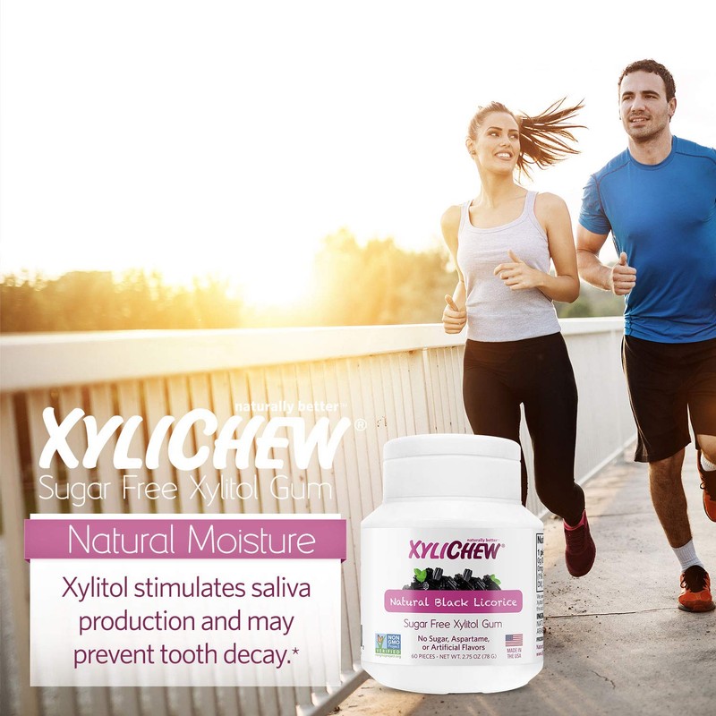 Xylichew - Naturally Better Sugar-Free Chewing Gum, Licorice - 60