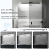 Ralbay Modern Black Bathroom Light Fixtures 5 Color Temperature Dimmable