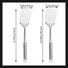 Stainless Steel Spatulas Set,Silver Slotted Turner, Solid Turner,Heavy Duty Sturdy