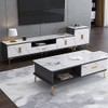 HELLKIT Glossy Marble Wallpaper Granite Gray/White Peel and Stick Self